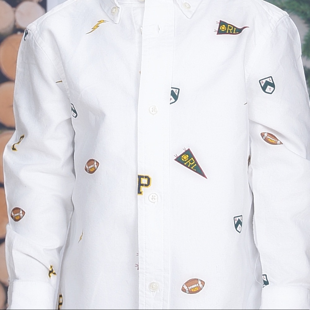 Ralph Lauren Button Down. Worn once and professionally dry cleaned.